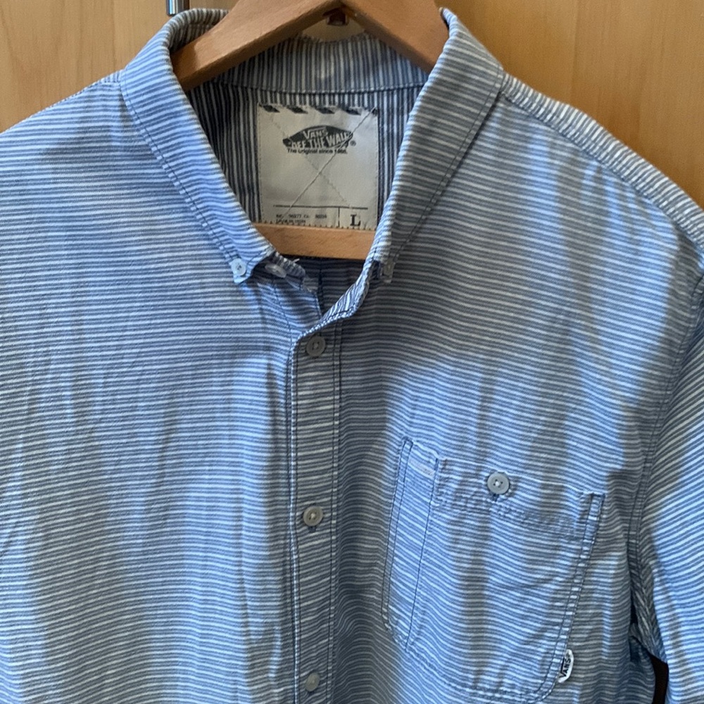 Vans striped casual button down shirt Men's Large